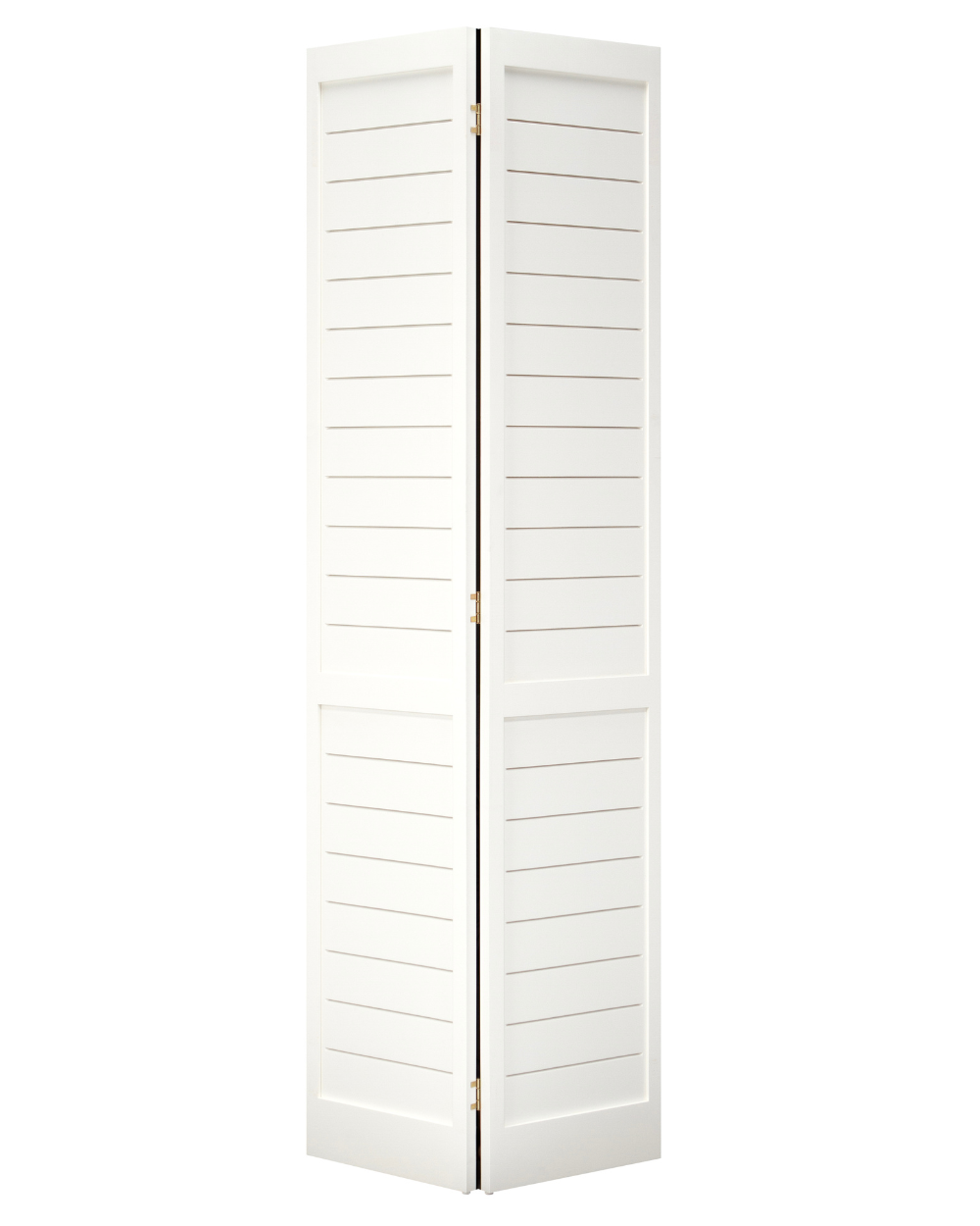 Louver/Louver Slotted 'Ship Lap' Style Bifold Door (Primed)
