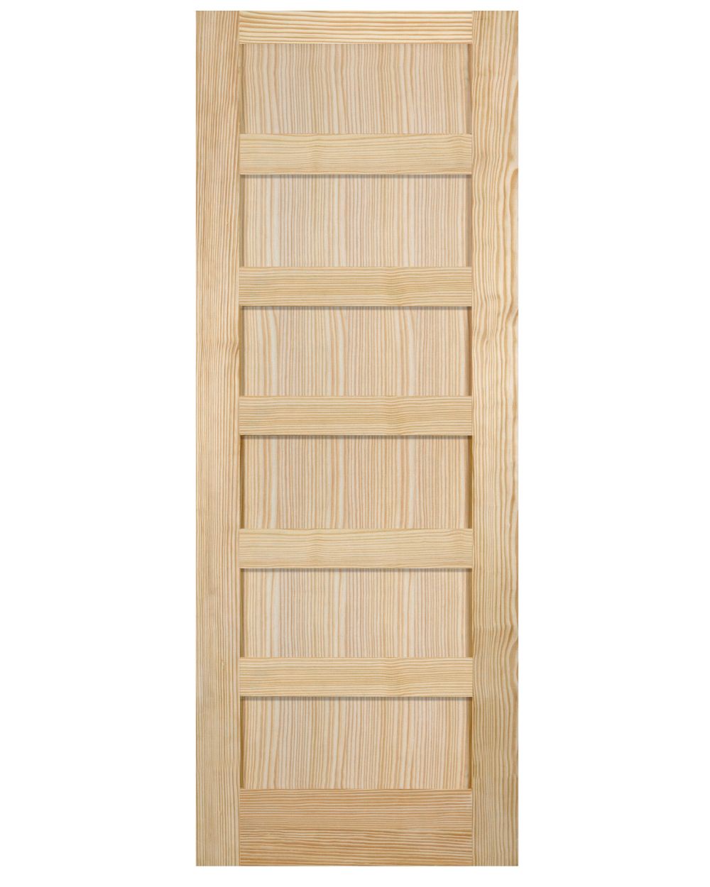 6 Panel Shaker Style Wood Interior Door - Image 1
