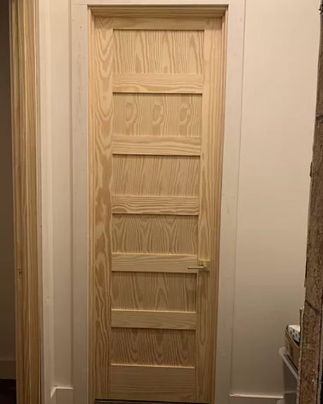 6 Panel Shaker Style Wood Interior Door - Image 2