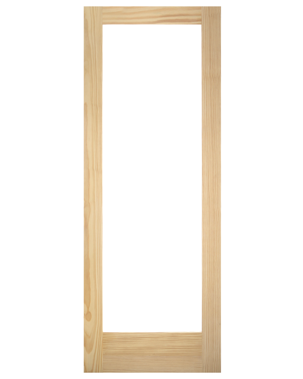 Single Lite Clear Glass Shaker Style Pine Wood Interior Door - Image 1