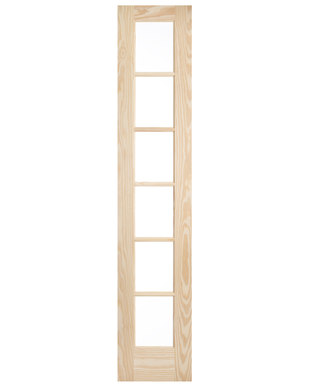 6 Lite Glass Narrow French Clear Pine Wood Interior Door - Image 1