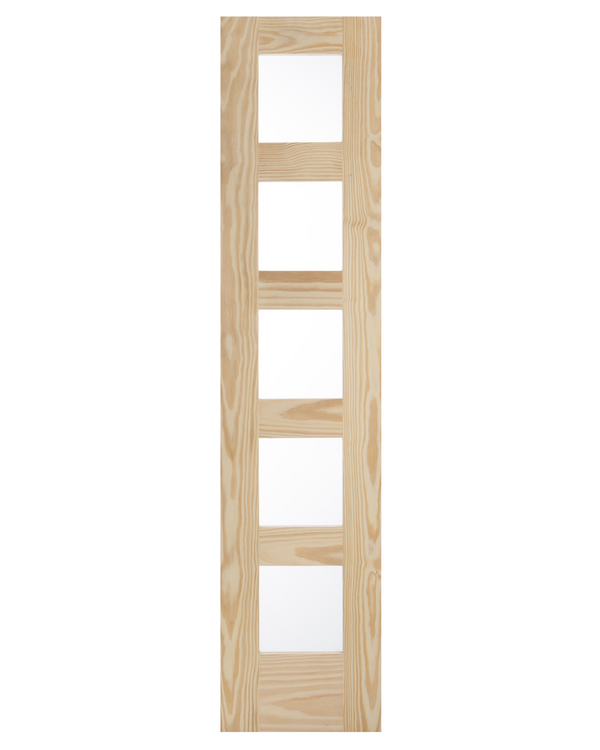 5 Clear Glass Panel Shaker Style Interior Door