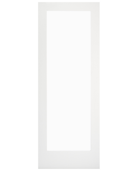 Single Lite Clear Glass Shaker Style Primed Wood Interior Door - Image 1