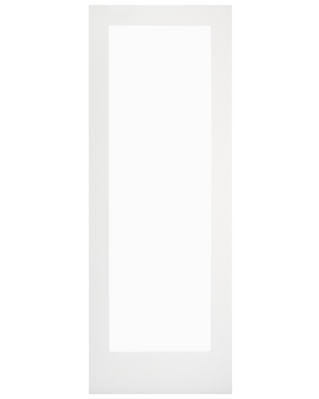 Single Lite Clear Shaker Style Interior Door (Primed)
