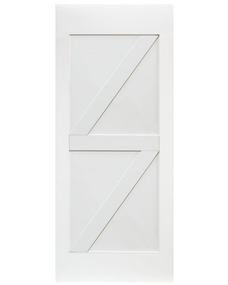 Double Z-Brace Pine Wood Interior Barn Door (Primed) - Image 1