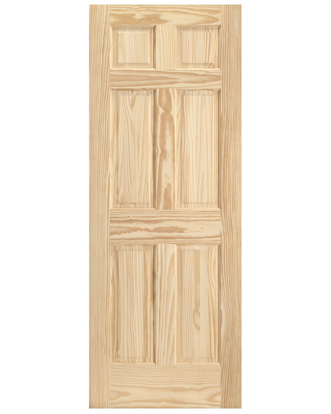 Raised Single Hip 6 Panel Pine Interior Door