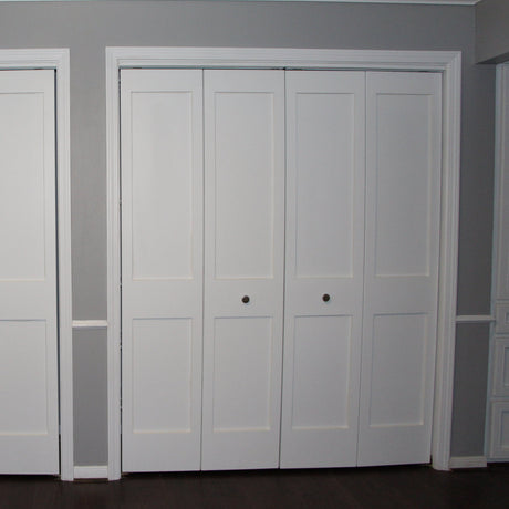 2-Panel Shaker Style Pine Bifold Prehung Door (Primed)