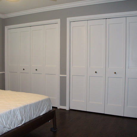 2-Panel Shaker Style Pine Bifold Prehung Door (Primed)