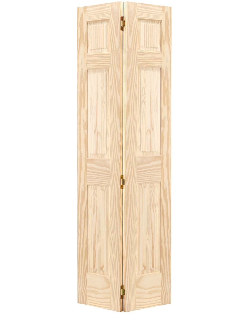 6 Panel Raised Double Hip Solid Pine Interior Bifold Door
