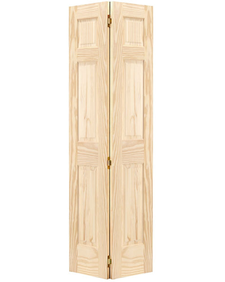 6 Panel Raised Double Hip Solid Pine Interior Bifold Door