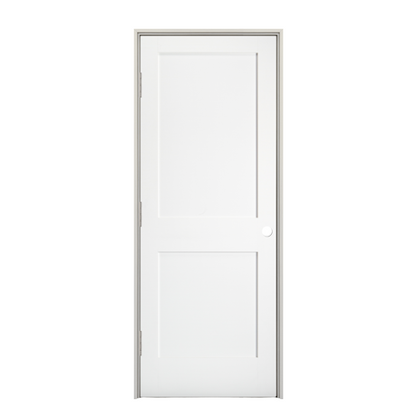 Prehung 2 Panel Shaker Style Interior Door (Primed) - Image 1