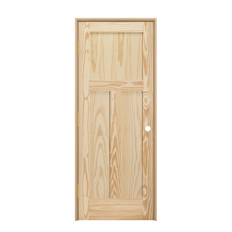 Prehung 3 Panel Square Shaker Style Interior Door - Image 1