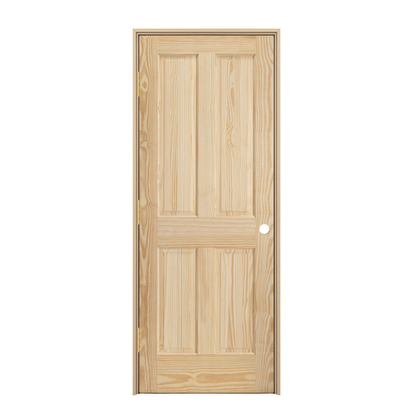 Prehung Raised Double Hip 4 Panel Pine Interior Door