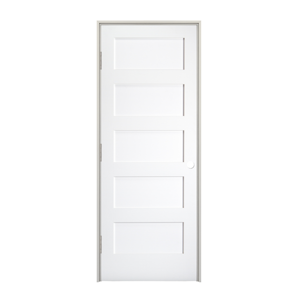 Prehung 5 Panel Shaker Style Interior Door (Primed)