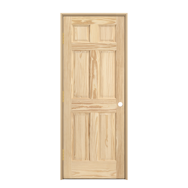 Prehung Raised Double Hip 6 Panel Pine Interior Door