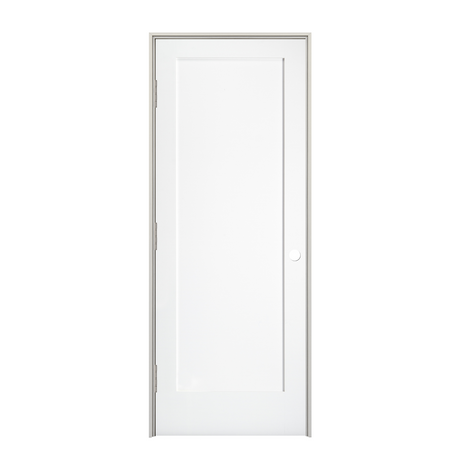 Prehung Single Panel Shaker Style Interior Door (Primed) - Image 1