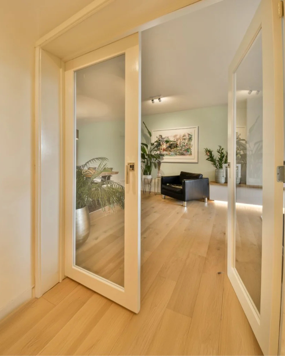 Single Lite Clear Glass Shaker Style Pine Wood Interior Door - Image 3