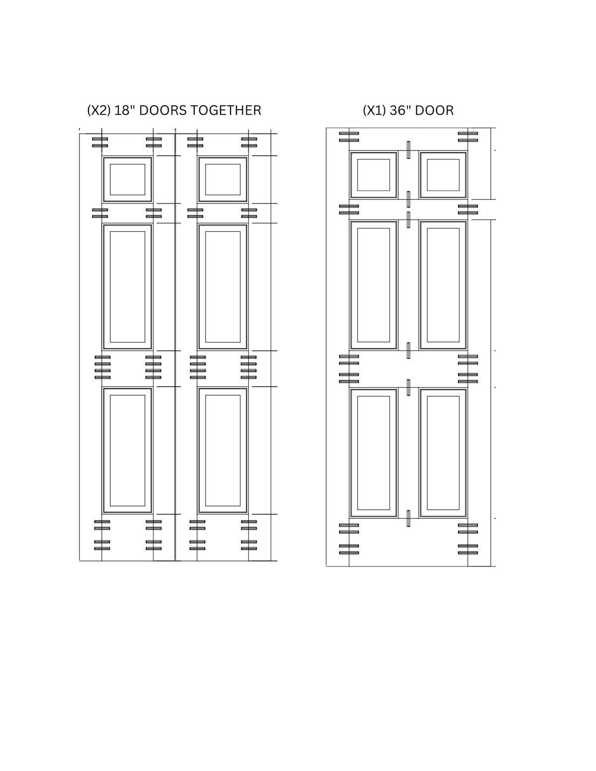 6 Panel Raised Single Hip Pine Wood Interior Door - Image 8