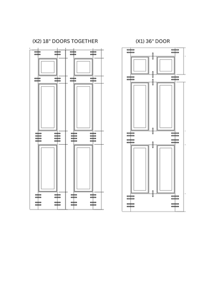 6 Panel Raised Single Hip Pine Wood Interior Door - Image 8