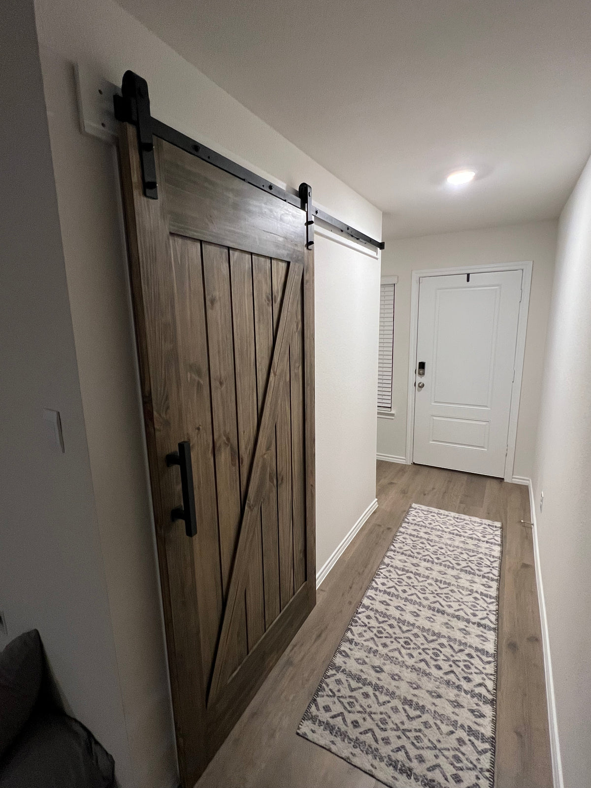 Z-Brace V-Groove Knotty Pine Barn Door - Image 2