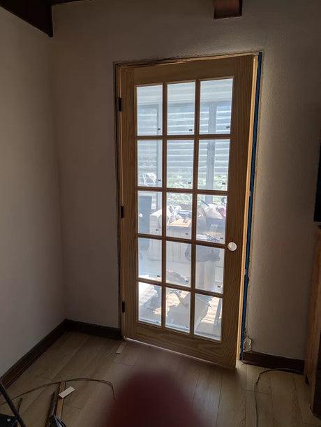 15 Lite Glass French Clear Pine Wood Interior Door - Image 4