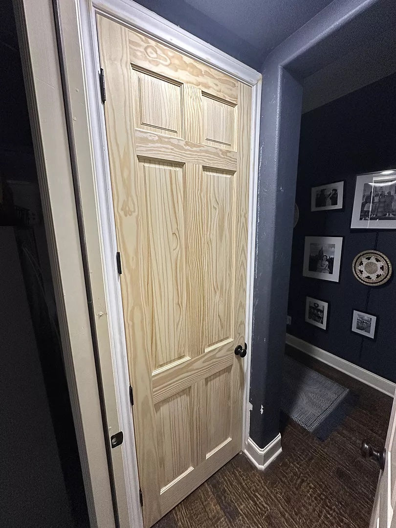 6 Panel Raised Double Hip Solid Pine Interior Prehung Door