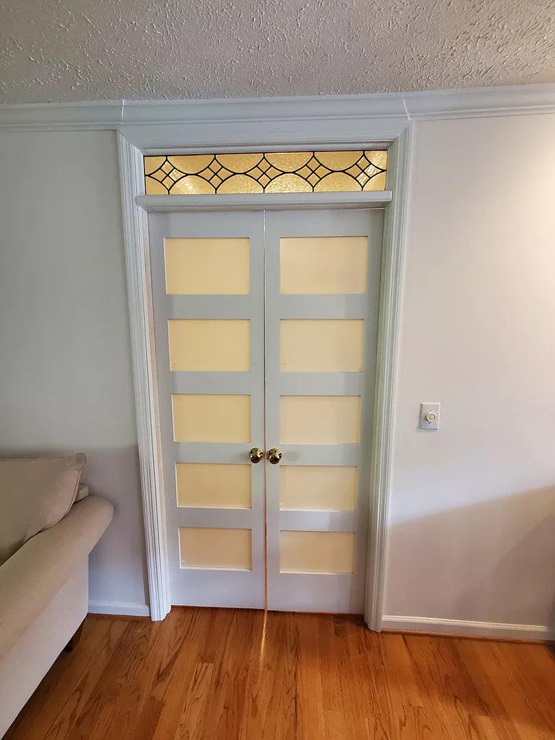 5 Frosted Glass Panel Shaker Style Interior Door (Primed)