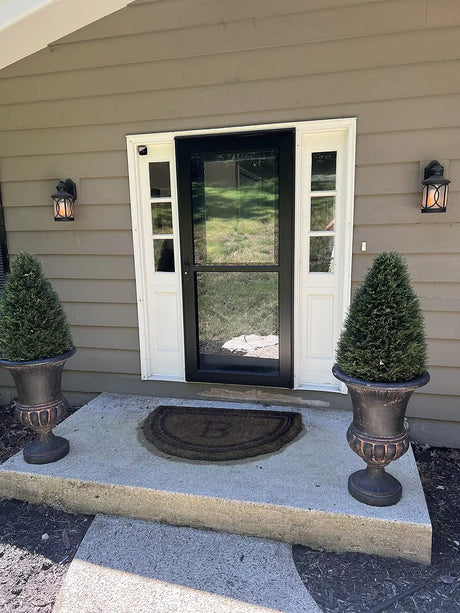 3 Lite Over Raised Panel Front Door Pine Wood Sidelite with Tempered Glass - Image 2