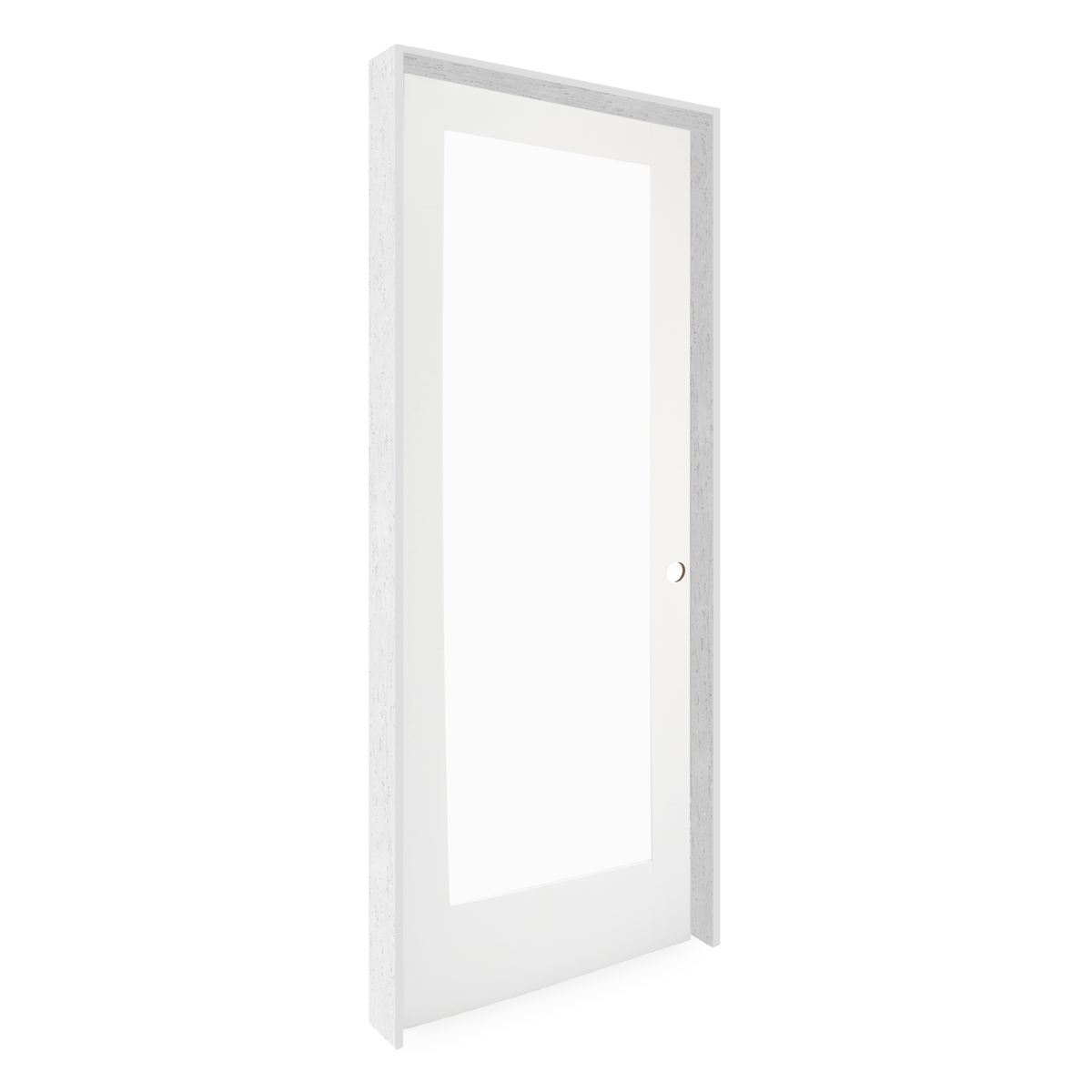 Prehung Single Lite Clear Shaker Style Interior Door (Primed) - Image 2