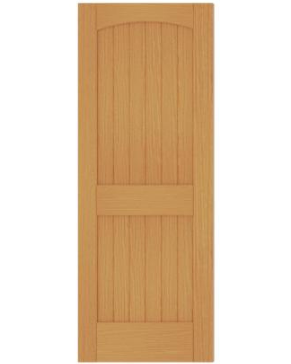 2 Panel Arch Top V Groove (Red Oak)