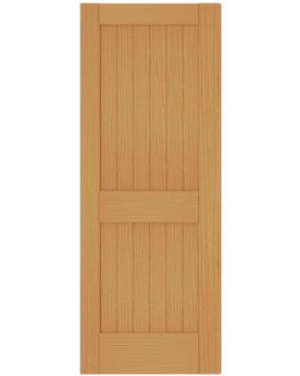 2 Panel Square Top V Groove (Red Oak)