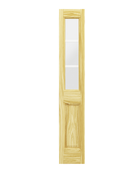 3 Lite Over Raised Panel Front Door Sidelite with Low E Glass - Image 1