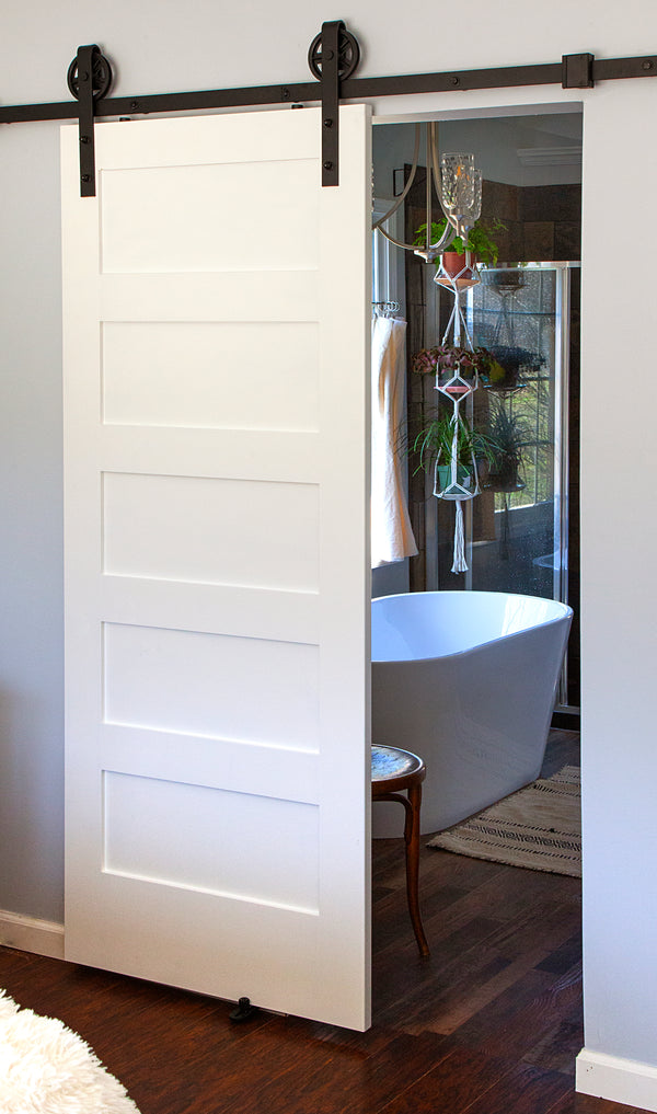 Puerta interior estilo Shaker de 5 paneles (imprimada)