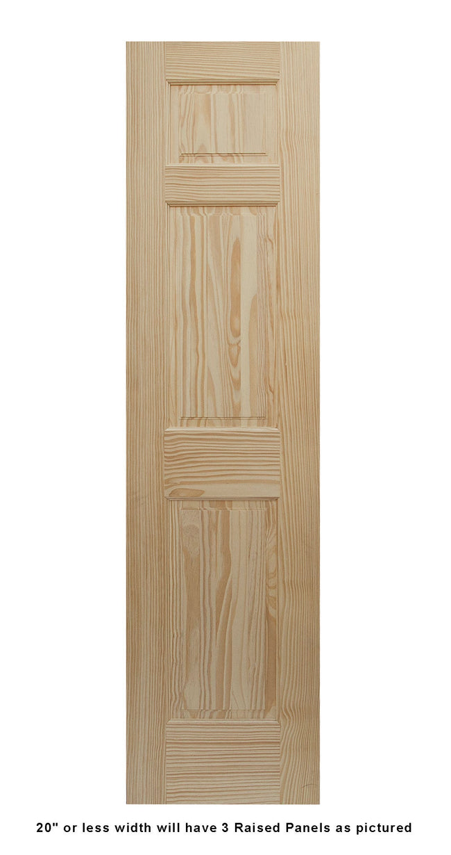 Raised Single Hip 6 Panel Pine Exterior Door
