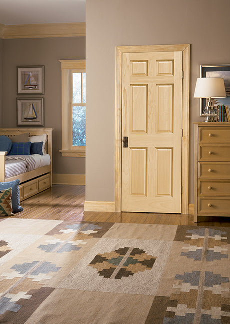 6 Panel Raised Double Hip Solid Pine Interior Prehung Door