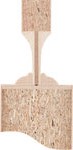 6 Panel Knotty Pine Wood Single Hip Interior Door - Image 6